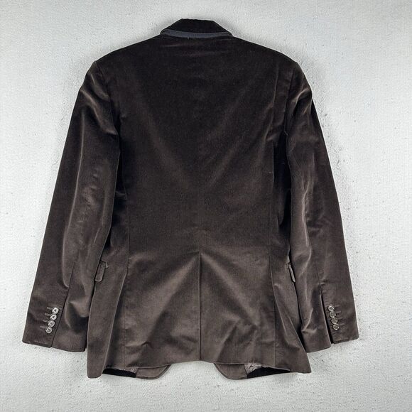 Dolce And Gabbana Blazer Men’s Small Brown Velvet 2 Button Notch Collar Lined - Picture 13 of 16